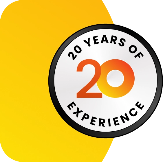20 Years Of Collective Experience badge from Beare Group highlighting two decades of expertise in solar power and electrical services Queensland