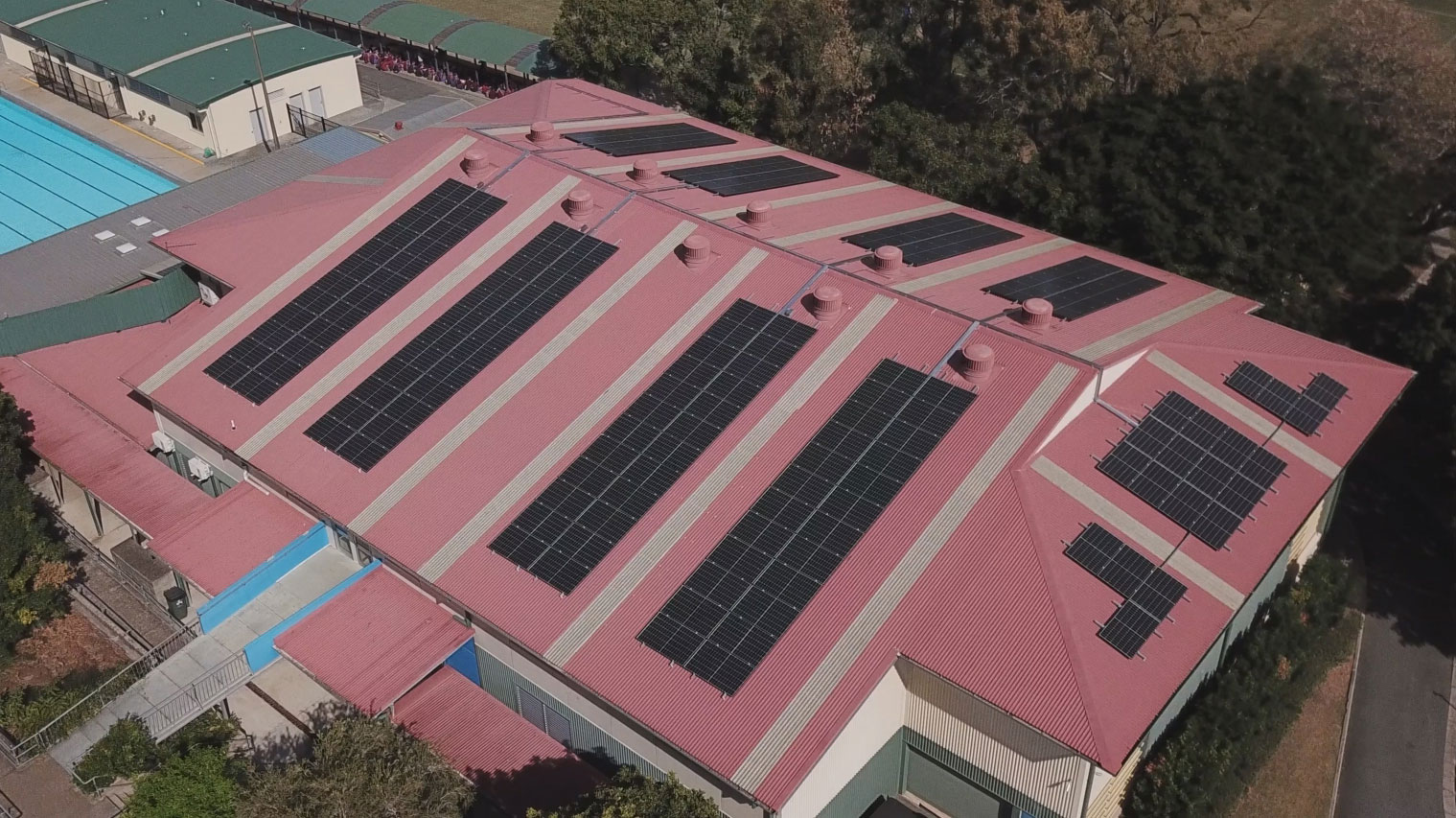 Wavell State High School rooftop solar panels completed by Beare Group solar power Queensland