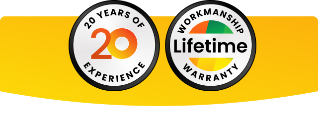 20 Years Experience badge from Beare Group highlighting two decades of expertise in solar installations and electrical services Queensland